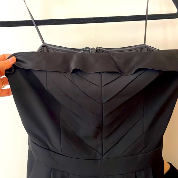 Greylin for Anthropologie black strapless jumpsuit with pockets Size S - Picture 5 of 12